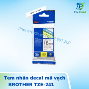 Tem nhãn decal mã vạch Brother TZe-241