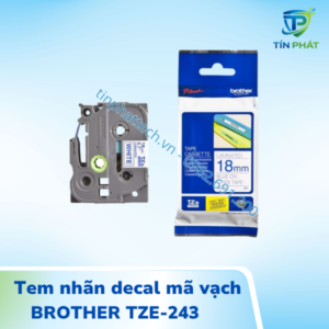 Tem nhãn decal mã vạch Brother TZe-243